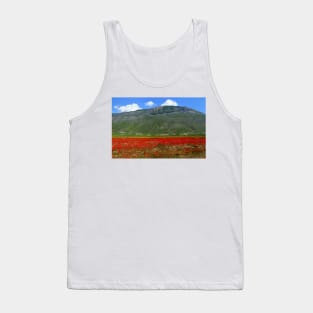 Mount Vettore and poppies Tank Top